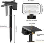 Solar Color Changing Spot Lights Outdoor Waterproof IP65, [8 Pack/32 LED/7 Modes] 2-in-1 Landscape Spotlights, Auto On/Off High Lumens Solar Spot Lights for Outside Yard Garden Pathway Walkway