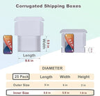 MEBRUDY 9X6X2 Shipping Boxes, 25 Pack White Literature Mailer Corrugated Cardboard Box for Small Business Mailing Packaging