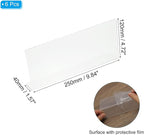 PATIKIL 6 Pack Shelf Dividers for Closet Organization, 9.8x1.57x4.7 Acrylic Closets Separator Kitchen Cabinet Shelves Under Bed Blocker for Bedroom Kitchen Office, Clear