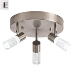 Directional Flush Mount Ceiling Spot Light Fixture,3D Generation Canopy Switch Dimmable 3000k 4000K 6000K Color Change Track Lighting Kit,Rotatale Ceiling Track Lighting Fixture for Dining Room…