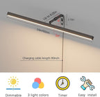 24" Plug in Picture Light for Paintings with Remote Control, 9W LED Art Display Lighting for Gallery, Dartboard, Artwork, Black Wall Mounted Picture Frame Light