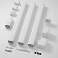 Della 3" 11 Ft Mini Split Line Set Cover, Decorative PVC Lineset Cover Kit, Paintable for Mini Split Air Conditioner, HAVC & Heat Pumps Systems Tubing Cover, White