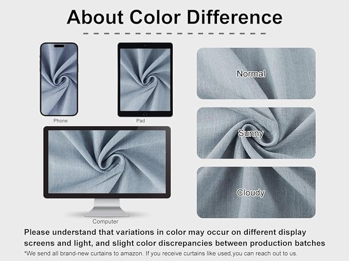 Vision Home Pinch Pleated Semi Sheer Curtains Textured Linen Blended Light Filtering Window Curtains 95 inch for Living Room Bedroom Pinch Pleat Drapes with Hooks 2 Panels 40" Wx95 L,Blue Fog