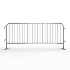 Angry Bull Barricades Metal Interlocking Steel Barricade (8.5 Ft. Lightweight Hot-Dipped, Flat Feet, Galvanized Steel, Set of 10)