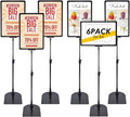 Retail Sign Holder for Display Indoor, Portable Signage Stand Double Sided Sale sign for Business Store Retail Market Vendor Advertising Trade Show Display (A4, 6Pack)