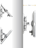 Tablet Wall Mount Bracket with fold for iPad 10.2-Inch (9th,8th,7th Gen.), Extend Adjustable Arm Swivel with Anti Theft Security Lock and Key, Multi Angle, Rotate Design,Metal (Silver)