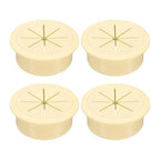 uxcell 4 Pcs Desk Grommet, 2.09 inch 53mm Desk Cable Hole Cover Wire Hole Insert for Home Office Table Cabinet Cord Organizer, Beige