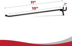 Presa Heavy Duty Black Steel Peg Board Shelving Hooks, 10-Inch, 50-Pack