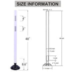 OrangeStar 8 Pack Delineator Post 48" White Traffic Delineator Cones with Fixable Base for Road Safety, Parking Lots