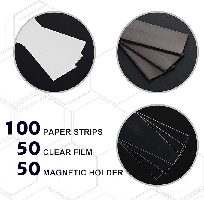 LLPT Magnetic Label Holder 4" x 2" 26 Packs C Channel White Paper Cards Protective Film Strong Removable for Shelf White Board Toolbox Metal Wall Cabinet Drawer(MH42026)