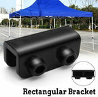 1Pc/4Pcs 2-Way Pop-up Gazebo Replacement Connector Spare Parts Rectangular Bracket Set, Canopy Truss Connector Replacement Parts Replacement Parts Black(4-Pcs)