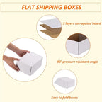 HORLIMER 9x6x4 Shipping Boxes Set of 30, White Corrugated Cardboard Mailer Box for Packing Small Business