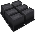 Bed Risers 6 Inch Heavy Duty,Oversized Couch Risers, Extra Wide Furniture Risers for Sofa Table Desk Headboard Chair Lifting,Rectangle Risering Blocks Support 6000 lbs(6 Pack Black)