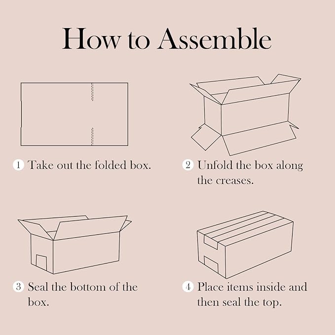 EdenseeLake 40 Pack 4x4x4 inches Shipping Boxes Small Cardboard Boxes for Packing, Moving, Mailing, Brown