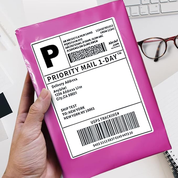 POLYSELLS 100 pcs 9x12 Inches Pink Poly Mailers Shipping Envelopes, Strong Adhesive Sealing, Waterproof, and Tear-resistant Postal Mailing Bags for Clothing, Books, and Accessories