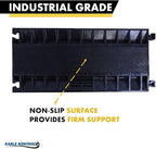 Kable Kontrol Atlas Cable Protector Wire Ramp - 3 Channel Bulk Wholesale Pallet - 10 Pcs - 35” Long Black & Yellow - 24000 Lbs Load Capacity - Rubber Speed Bump Wire Protector Cord Cover - CP9973