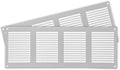 Repa Market 2-Pack Air Vent Cover 16x6 Inch (Outer Dimensions) White Galvanized Steel Louvered Grill Cover with Mesh Screen/Wall or Ceiling Vent/HVAC Register for Indoor and Outdoor Ventilation