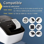 BETCKEY - Shipping/Name Badge Labels Replacement for Brother DK-1202 (2.4 in x 3.9 in), Compatible with Brother QL Label Printers [6 Rolls/1800 Labels, Mixed]