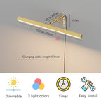 Plug in Picture Lights for Wall, 16 inch Dimmable LED Art Light with Remote, 3 Colour Temperature Gallery Painting Wall Light for Picture Display Dartboard Art Work (Gold)