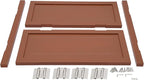 Solid Wood Interior Swing Door with Metal Hinges - Swinging Cafe Doors for Kitchen, Stairs, Bedroom Entrance & Partition (Brown, 35.43"X35.43")