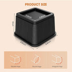 Bed Risers 5 Inch, Oversized Fit Up to 5.5" Legs, Heavy Duty Support 6000lbs, Stackable Bed Raising Blocks Furniture Sturdy Bed Lifts for College Dorm Rooms, Couches, Tables, Desks(4 Pack)