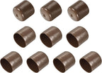 uxcell 10pcs Rubber End Caps 33mm(1 5/16") ID Vinyl Round End Cap Cover Screw Thread Protectors Brown