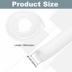 MECCANIXITY 4/5 Inch ID Split Loom Tubing 10ft Polyester Cord Protector Wire Cable Sleeve for USB Cable Power Cord, White
