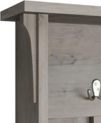 Bush Furniture Salinas Hall Tree with Shoe Storage Bench in Driftwood Gray, Multi-Purpose Home Organizer, Entryway Solution with Seating and Hooks