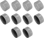 uxcell 10pcs Rubber End Caps 75mm ID Vinyl Round End Cap Cover Screw Thread Protector Light Gray