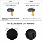 Picture Light Battery Operated, 3 Color Temperatures Picture Light with Remote, Indoor LED Spot Lights for Plants for Wall Frame Dartboard Art Painting Display Accent-Black Gold