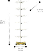6-Tier Gold Rotating Display Stand 360° Spinning Heavy-Duty Retail Display Rack With Hooks For Jewelry, Keychains, Socks, Toys Commercial Use