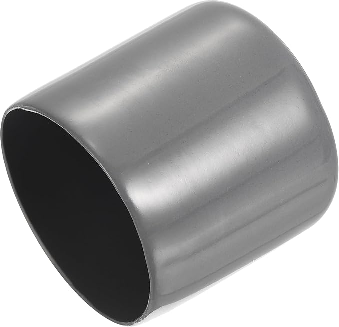 uxcell 4pcs Rubber End Caps 43mm ID Vinyl Round End Cap Cover Screw Thread Protectors Dark Grey, 40mm Height