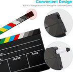 Acrylic Movie Film Directors Clapboard, Photography Video TV Cut Action Scene Slate Clapper Board Props, Black