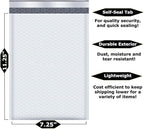 25-Pack 7.25x11.25" White Poly Bubble Mailers, Padded Shipping #1 Envelopes Self Seal Tear Resistant Lightweight Mailing Bags for Small Business, Books, DVDs, Gifts