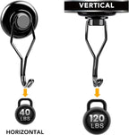 MIKEDE Strong Magnetic Hooks, 120LB Swivel Magnetic Hooks Cruise, Black Neodymium Magnet Hooks Heavy Duty for Hanging, Grill, Cruise Cabins, Refrigerator, Grill, Kitchen, Locker - Pack of 12