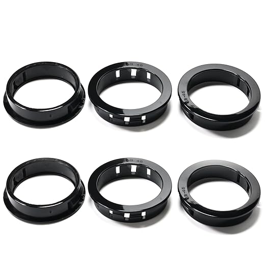6 pcs Black Snap Bushing 1-3/4" (45 mm) Mounting Diameter, Plastic Cable Hole Grommets for Wiring, Round Nylon Snap in Locking Electrical Wire Cord Hose Tubing Bushings Grommets Protectors