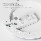 mooas Mood Light LED Silent Digital Wall Clock with Remote, Backlit Nightlight, Modern Digital LED Wall Clock Display Alarm Clock Melody 5 Brightness for Bedroom Living Room