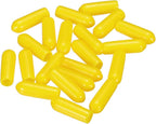 uxcell 20pcs Rubber End Caps 4mm ID Vinyl PVC Round Tube Bolt Cap Cover Screw Thread Protectors Yellow