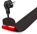Floor Cord Cover Self Adhesive Cord Hider,3.3FT Cable Management, Extension Strip Protector for Wires, Prevent Cable Trips for Offices, Gyms, Exhibitions Cavity:0.39"(W) x 0.27"(H) Black Wood