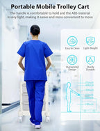 Mobile Ultrasound Trolley Cart Portable Ultrasound Imaging Scanner Vehicle Medical Beauty Storage Cart 110LBS Load with 4 Wheels 2 Brake for Hospital Office Bedroom Medical Clinic