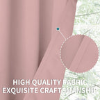 BGment Room Darkening Curtains 95 Inches Long - Grommet Thermal Insulated Drapes Window Treatment Curtains for Bedroom, 2 Panels, 52 x 95 Inch, Baby Pink