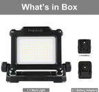 Cordless LED Work Light Compatible with Dewalt and Milwaukee 18-20V Battery, Magnetic Base for Underhood, 4000 LM 25 W Brightness Adjustable, Flicker Free, (Light Only/Charger Not Included)