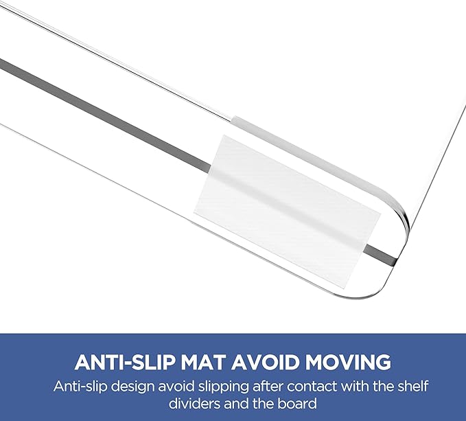 4 Pack 12 Inches [Extra Tall Version] Clear Shelf Dividers for Organization, Acrylic Closet Shelf Vertical Shelves Organizer for Bedroom, Kitchen and Office