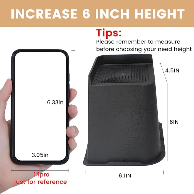 Bed Risers 2 inch, 3 inch, 4 inch, 6 inch or 8 inch Heavy Duty Furniture Risers, Up to 6000 Lbs L Shaped Design Bed Lifts Blocks for Couch Desk Sofa Table (Dark Brown 4 Pack, 6 Inch)