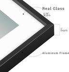 Frametory, 8x10 Metal Picture Frame with Mat for 5x7 Picture & Real Glass, Aluminum Photo Frame Collection (Black, 1 Pack)