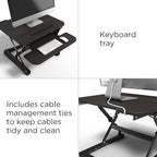 Union & Scale Staples Flexfit 27-inch Adjustable Desk Riser, Black, 2/Pack (UN44901-CCVS)