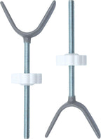 Baby Gate Banister Adapter Y-Spindle Rods - M8(8mm) for Pressure Mounted Baby and Pet Safety Stair Gates with Extra Long Wall Mounting Screws Rod & Bolts (Y-Grey-2 Pack)