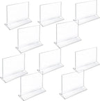 Azar Displays 142708 6-Inch Width by 5.5-Inch Height Top-Load Acrylic Sign Holder, 10-Pack