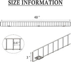 10 Pcs 48" * 3" Black Retail Gondola Shelf Front Wire Fence Guard Rail - Display Enhancer for Retail Stores, Sturdy Shelf Guardrail