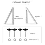WELLAND Triangle Support Feet Set of 2 for 360 Degree Configurable Gate Collection, Solid Pine Wood, Easy to Install, 2 Pairs of Safety Fence Feet for Freestanding Pet Gates, White (Only Feet)